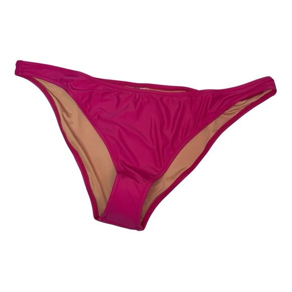 J.Crew Bikini Bottoms Size XXL Fuchsia Pink Recycled Polyamide Elastic Swimwear - Picture 1 of 7